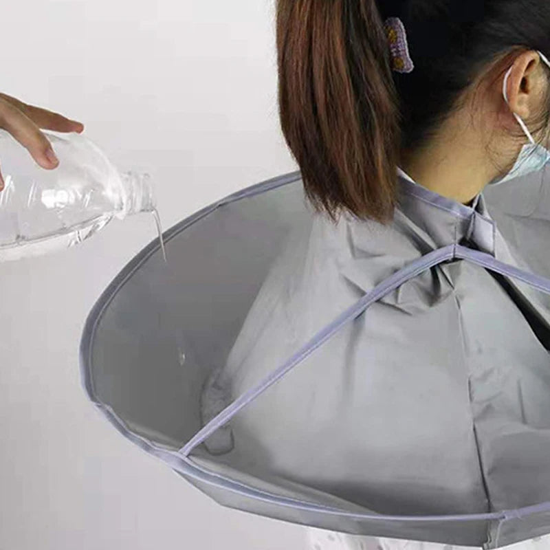 Hair Cut Umbrella Capes Haircut Cloak Cloth Hair Dye Three-Dimensional Breathable Household Haircut Cloak Foldable Haircut Tool