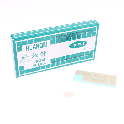 100Pcs/Box Multi-Condition Ear Seed Acupressure Kit Press Needle Ear Seeds Acupuncture Vaccaria Plaster Bean Massager