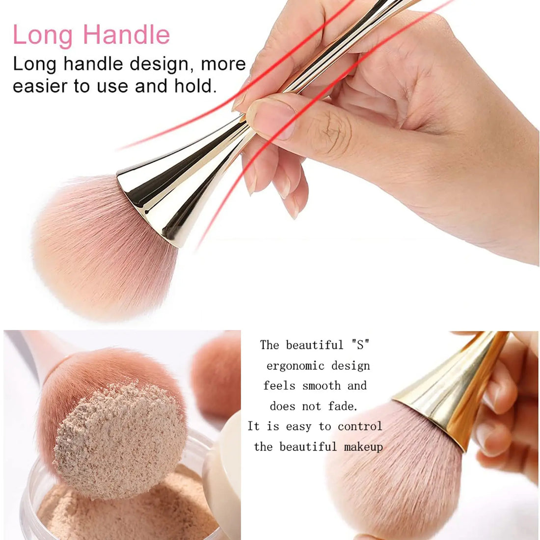 Nail Dust Brush Acrylic Brush Cleaner Nail Brushes for Cleaning Dust Dip Powder Brush