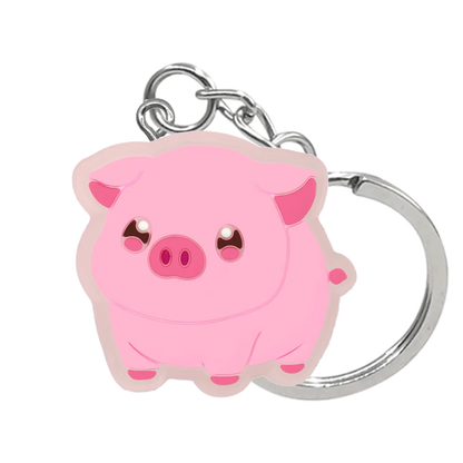 1PCS LED Keychains New Arrival Cute Unicorn Joystick Pig Flower Cat Cow Luminous Keyring Accessories for Car Women Men Key Gifts