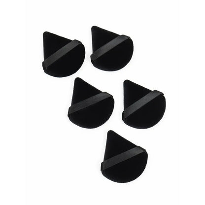 3-in-1 Black Velvet Powder Puff-Triangle Makeup Sponge for Liquid/Cream/Powder Blending,Non-Latex Soft Blender with Portable