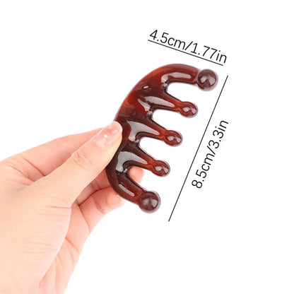 1Pc Five Teeth Meridian Massage Comb Resin Big Teeth Head Acupoint Therapy Artifact Claws Decompression Portable Scalp Comb
