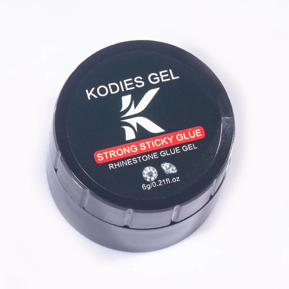 KODIES GEL Super Strong Nail Glue Rhinestones Adhesive Nail Art Sticky Gel Glue For Rhinestone Gem Jewelry Nail Art Decorations
