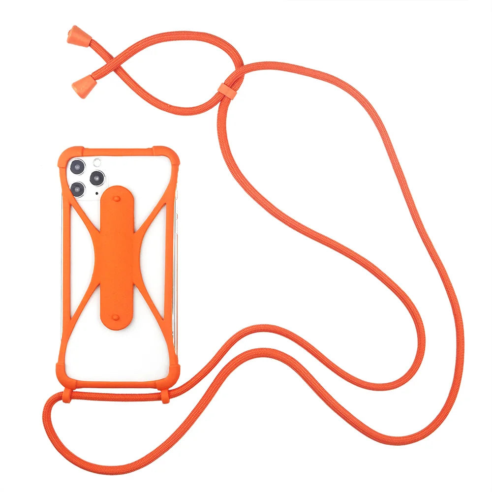 Universal Crossbody Patch Phone Lanyards Mobile Phone Strap Lanyard Nylon Soft Rope Cell Phone Hanging Cord Holder