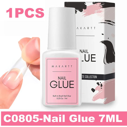 Makartt Nail Gel Glue for Press On Nails Soft Acrylic Gel Nail Tips Fake Nails,Super Strong Glue Easy to Control No Lamp Needed