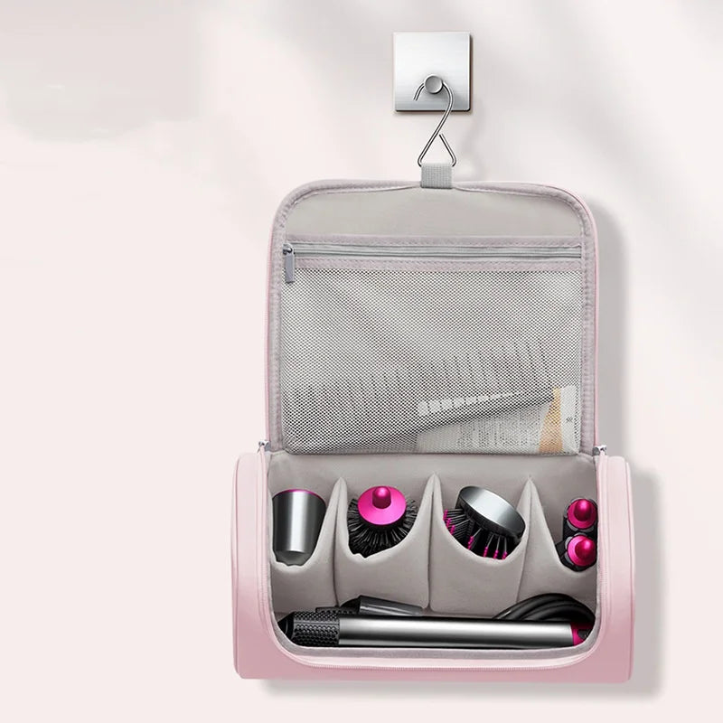 Large Capacity Hair Dryer Storage Bag Non-slip Hair Curler Tools Storage Pouch Water Proof Wear-resistant Curling Iron PU Bags