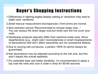10Pcs Short Handmade Press on Nails Full Cover Rhinestone Fake Nails Gentle Design Artificial Wearable Manicure Nail Tips Autumn