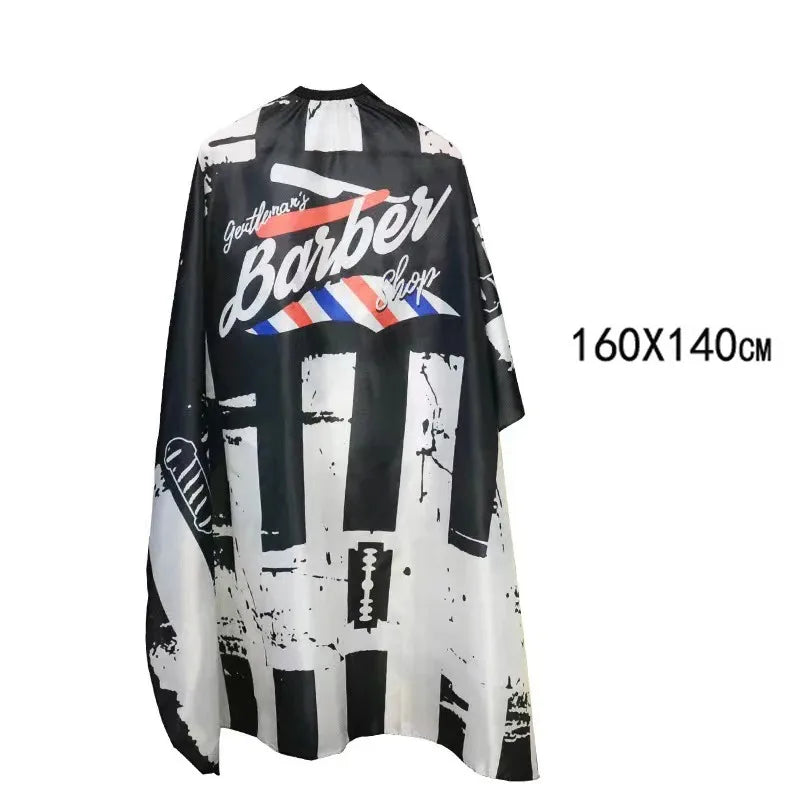 Hairdressing Coth Pattern Cutting Hair Waterproof Cloth Salon Barber Cape Professional Hair Stylist Retro Aprons Haircut Cape