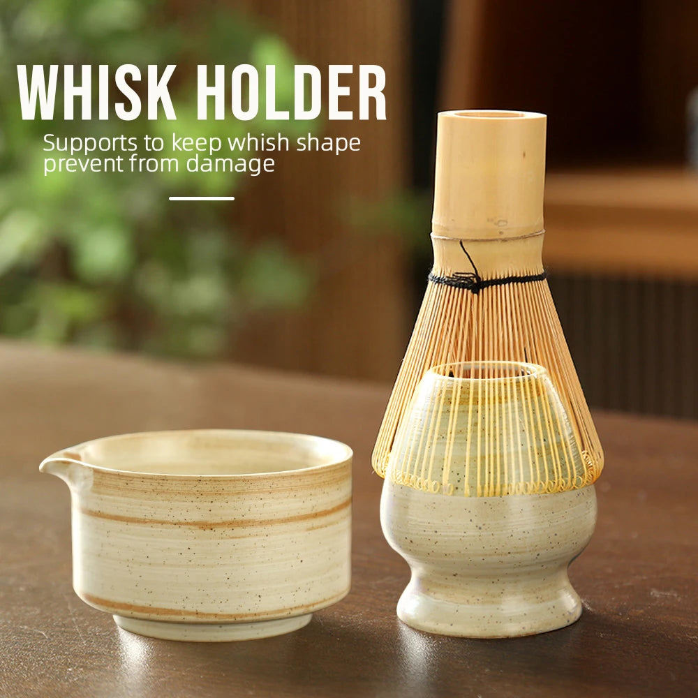 6PCS Japanese Matcha Tea Set Safe Bamboo Whisk Teaspoon Tea Sets Indoor Beverage Shop Tea-making Tools Accessories