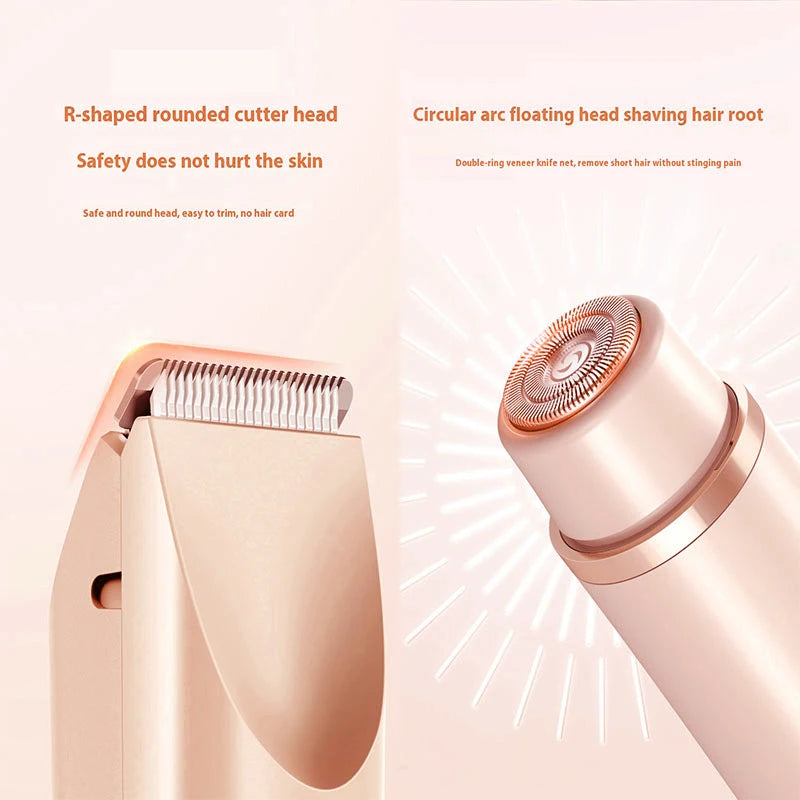 2025 New Women Electric Razor Painless Epilator Hair Remover for Face Mustache Leg Bikini Body Hair Trimmer Shaver