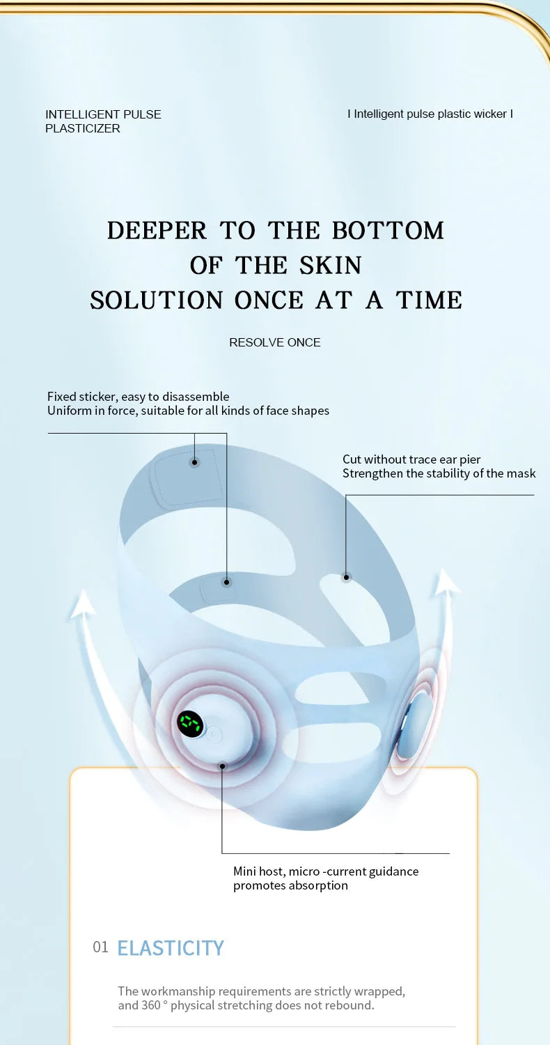 Intelligent Electric Double Chin V-Shaped Face Machine Anti-Wrinkle Facial Massage Adjustable Intensities  Women's V-Face Device