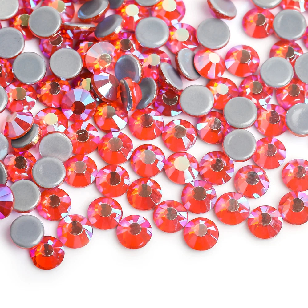 SS16 SS20 Glitter стразы Crystal Hotfix Rhinestones 1440pcs/pack Crystal AB Hot Fix Rhinestone for Apparel Wedding Dress E7021