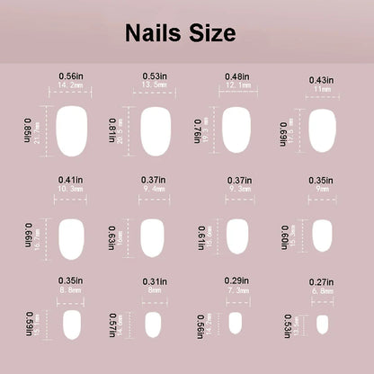 24pcs/set cat eyes fake nails for women girls red brown green blue grey sparkling short tips faux ongles press on false nail