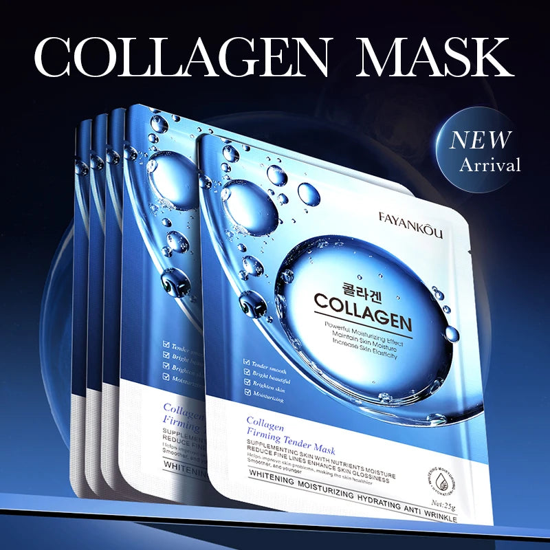 FAYANKOU Collagen Anti Wrinkles Face Mask Moisturizing Anti-aging Whitening Facial Masks Sheet Mask Korean Skin Care Cosmetics