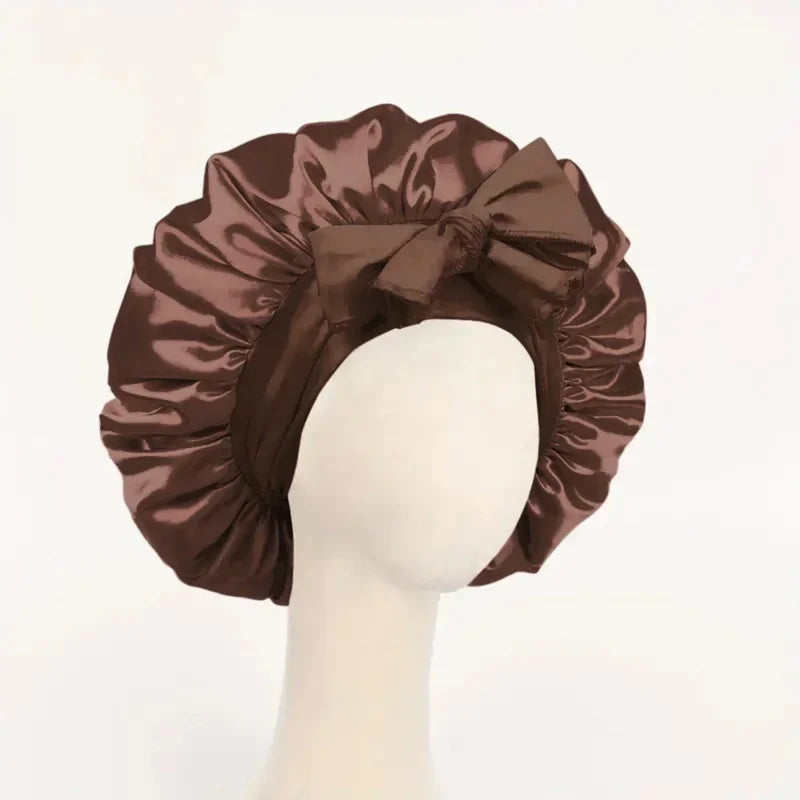 2026 Adjustable Silk Satin Bonnet for Sleeping Hair Bonnet with Tie Band Bonnets for Women Men Hair Protection