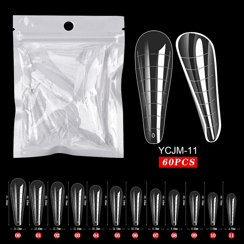 Extension False Nails Art Tips Acrylic Fake Finger Gel Polish Mold Sculpted Full Cover Press on Nails Manicures Accessories Tool