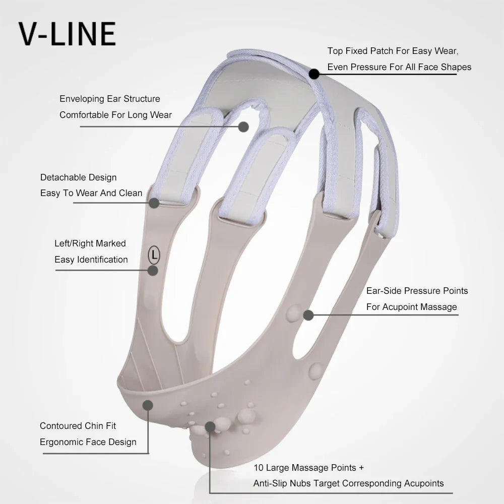 Face Mask Silicone V Lifting V Line Shape Face Lift Up Facial Slimming Bandage Mask Cheek Chin Neck Slimming Thin Belt Skin Care