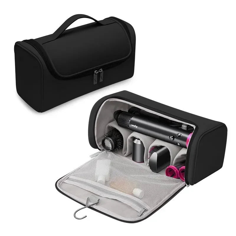 Large Capacity Hair Dryer Storage Bag Non-slip Hair Curler Tools Storage Pouch Water Proof Wear-resistant Curling Iron PU Bags