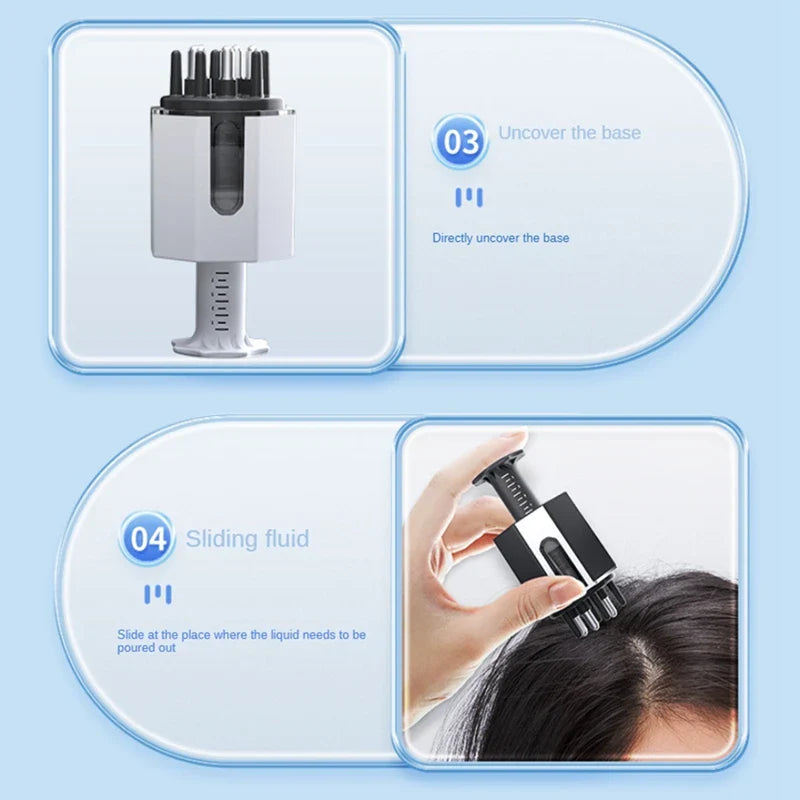 AA20-2In1 Scalp Applicator Solid Liquid Comb For Hair Scalp Treatment Essential Oil Guiding Comb Hair Growth Serum Massager