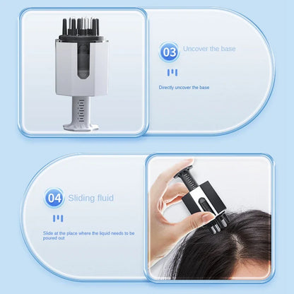 AA20-2In1 Scalp Applicator Solid Liquid Comb For Hair Scalp Treatment Essential Oil Guiding Comb Hair Growth Serum Massager