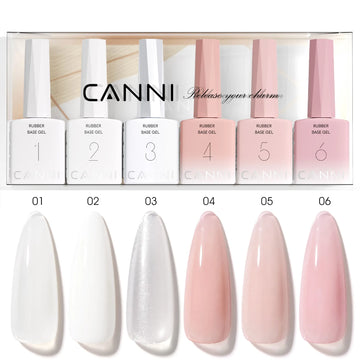 CANNI Nail Gel Polish Set HEMA TPO FREE Jelly Nude Color Rubber Base UV Construction Gel Semi Permanent Soak off UV LED Gel Nail