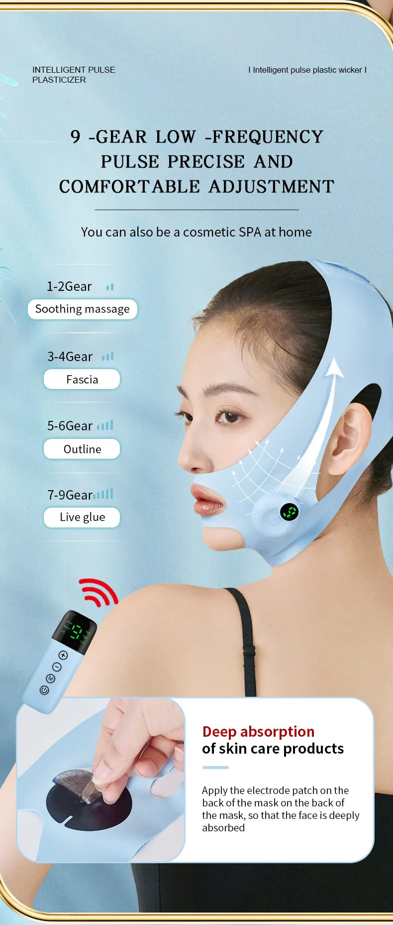 Intelligent Electric Double Chin V-Shaped Face Machine Anti-Wrinkle Facial Massage Adjustable Intensities  Women's V-Face Device