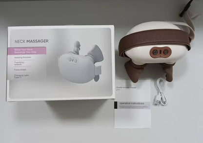 Bionic Neck Shoulder Massager Heated Back Massagers Electric Kneading Muscles Massage Pillow Neck Waist Leg Body ﻿3-Level Modes