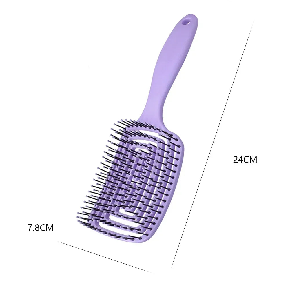 Women Hair Comb 9-Rows Detangler Scalp Massager Comb Curly Hair Brush For Denman Brush Straight Curly Wet Hairbrush Styling Tool