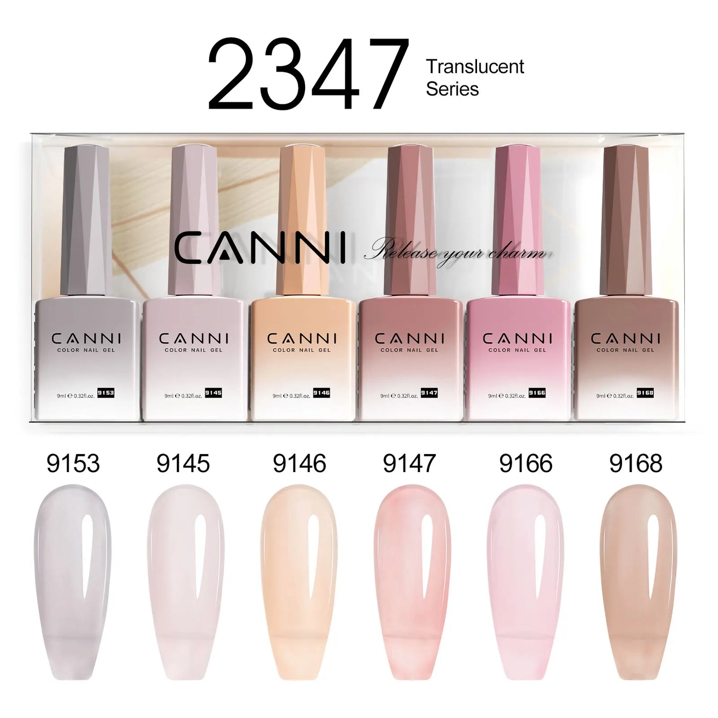 CANNI Nail Gel Polish Set HEMA TPO FREE Jelly Nude Color Rubber Base UV Construction Gel Semi Permanent Soak off UV LED Gel Nail