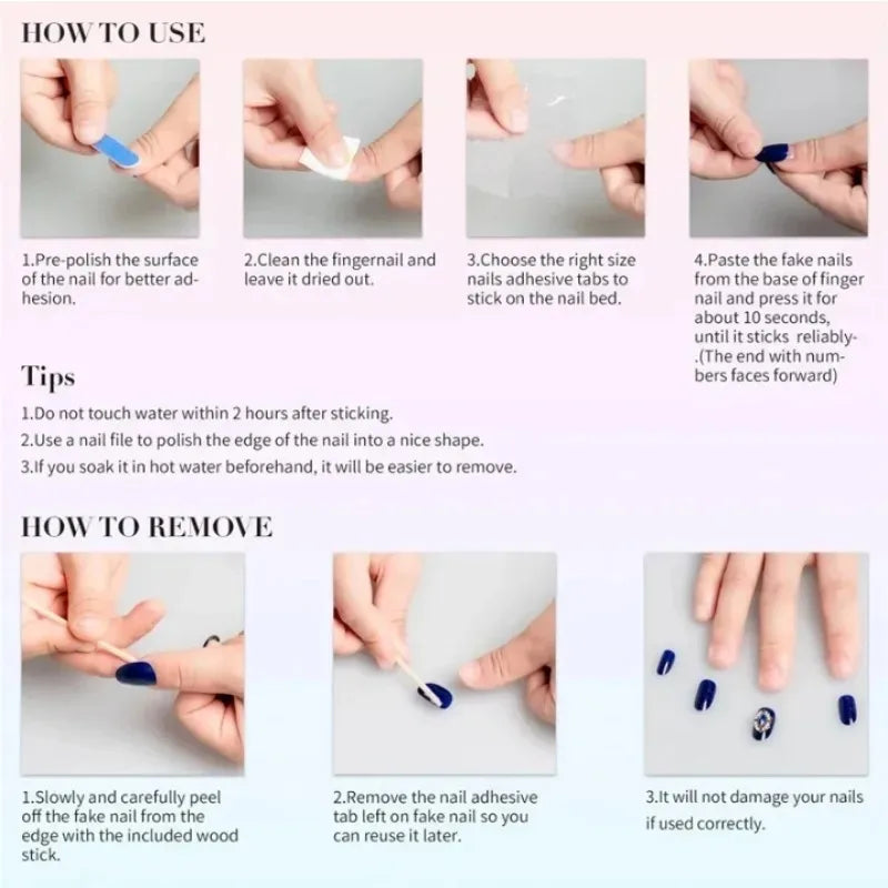 10Pcs Short Duckbill Handmade Nails Cute Pink Hellokitty False Nail Metal Rhinestone White French Press on Nails Acrylic Set
