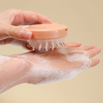 Wet and Dry Scalp Massage Brush Head Cleaning Adult Soft Household Bath Massage Comb Silicone Shampoo Brush Head Massager