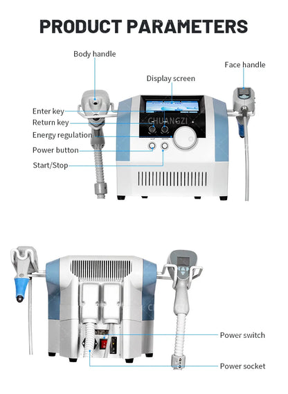 2 in 1 RF ULTRA 360 Body Contouring Cellulite Reduction Face Skin Rejuvenation Tightening Beauty Machine .
