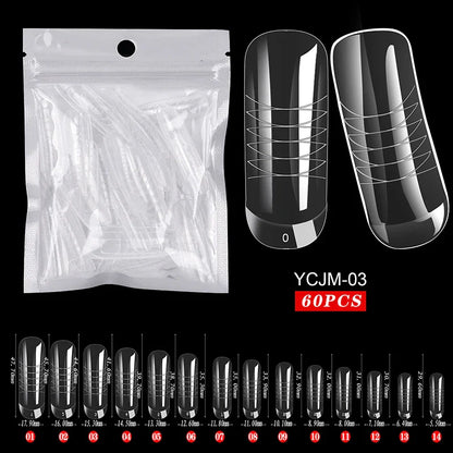 Extension False Nails Art Tips Acrylic Fake Finger Gel Polish Mold Sculpted Full Cover Press on Nails Manicures Accessories Tool
