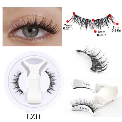 1 Pair Reusable Magnetic Eyelashes Set With Magnetic Tweezers Natural Faux Mink Lashes Fluffy Fake Eyelash Extension Makeup Tool