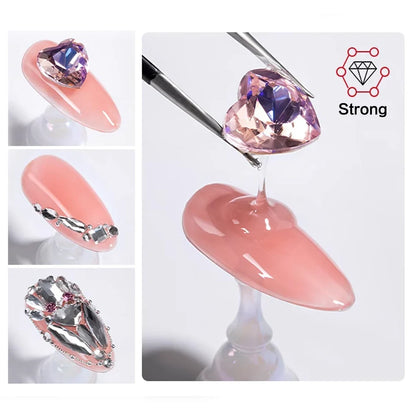 KODIES GEL Super Strong Nail Glue Rhinestones Adhesive Nail Art Sticky Gel Glue For Rhinestone Gem Jewelry Nail Art Decorations