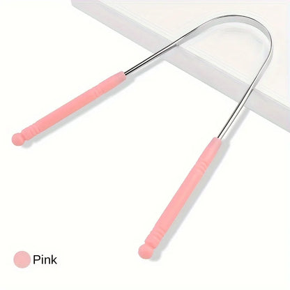1PCS Stainless Steel Tongue Scraper Oral Tongue Cleaner Brush Tongue Toothbrush Oral Hygiene High Quality Tounge Scraper