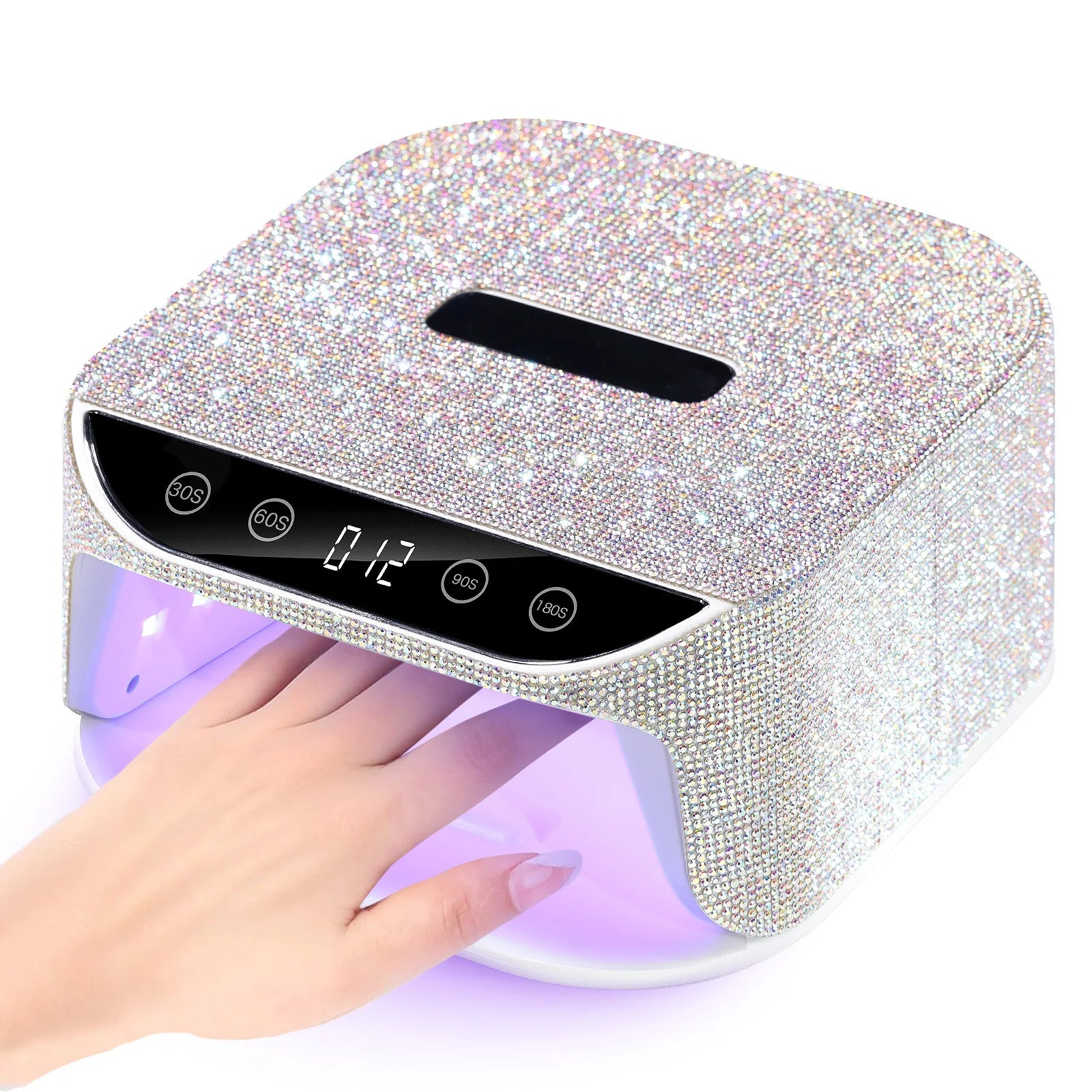 36Leds Diamond Inlaid Nails Dryer Professional UV LED Nail Art Lamp High Power Quick Drying LCD Touch Light Curing All Gel