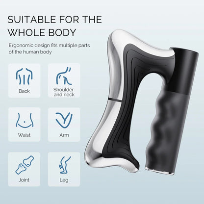 Fitness Muscle Scraping Massager Electric Fascia Knife Vibration Gua Sha Scraper Back Leg Body Relaxation Stainless Steel