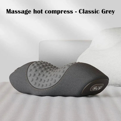 Electric Massager Cervical Pillow Hot Compress Vibration Massage Neck Traction Relax Sleeping Memory Foam Pillow Spine Support