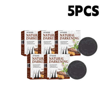 1/3/5/10Pcs Hair Darkening Shampoo Bar Natural Organic Polygonum Essence Hair Darkening Shampoo Bar Soap Mild Formula Hair Care