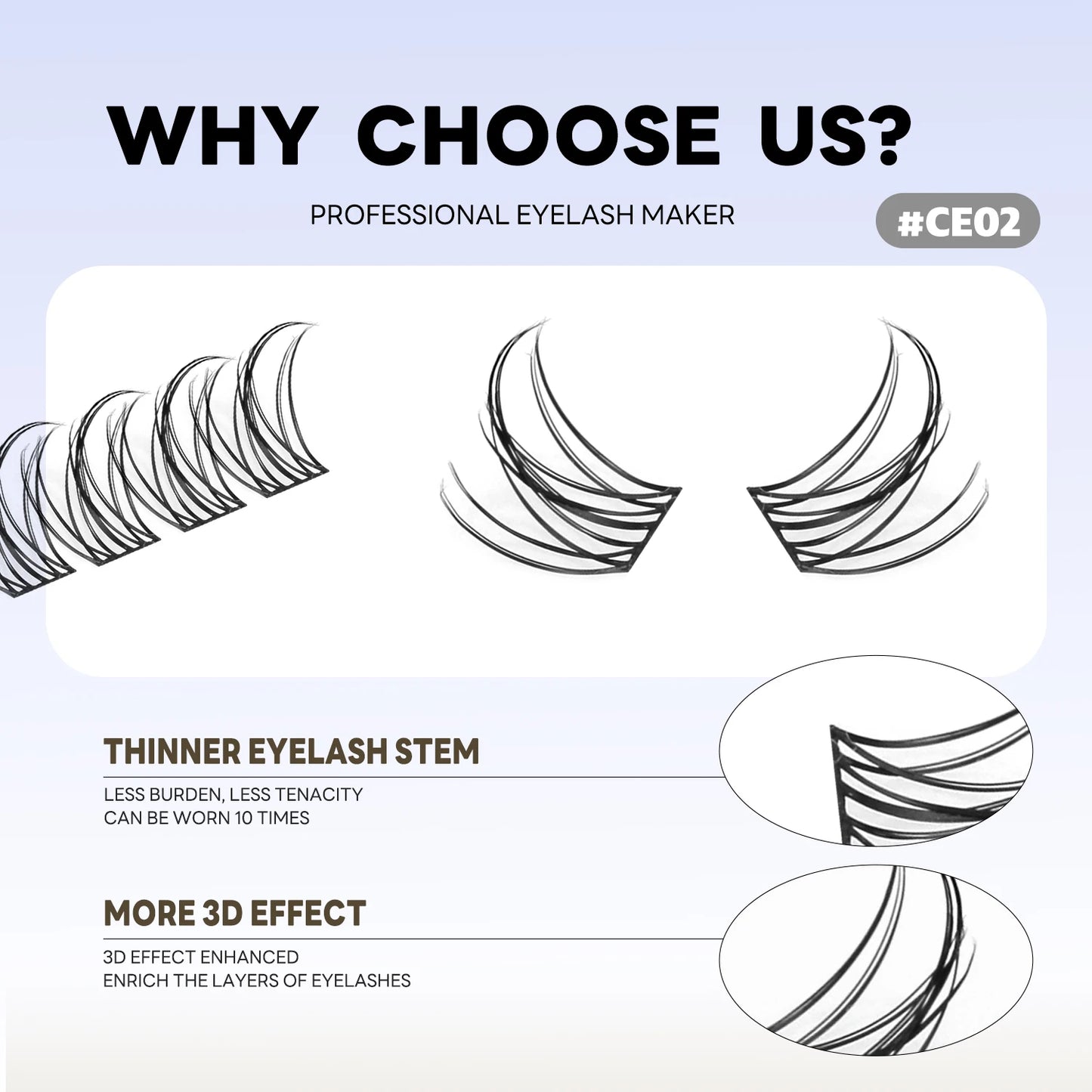 GROINNEYA Natural Cluster Lashes Manga Lashes Soft Cross Wispy Individual Cluster Eyelashes Extension Makeup