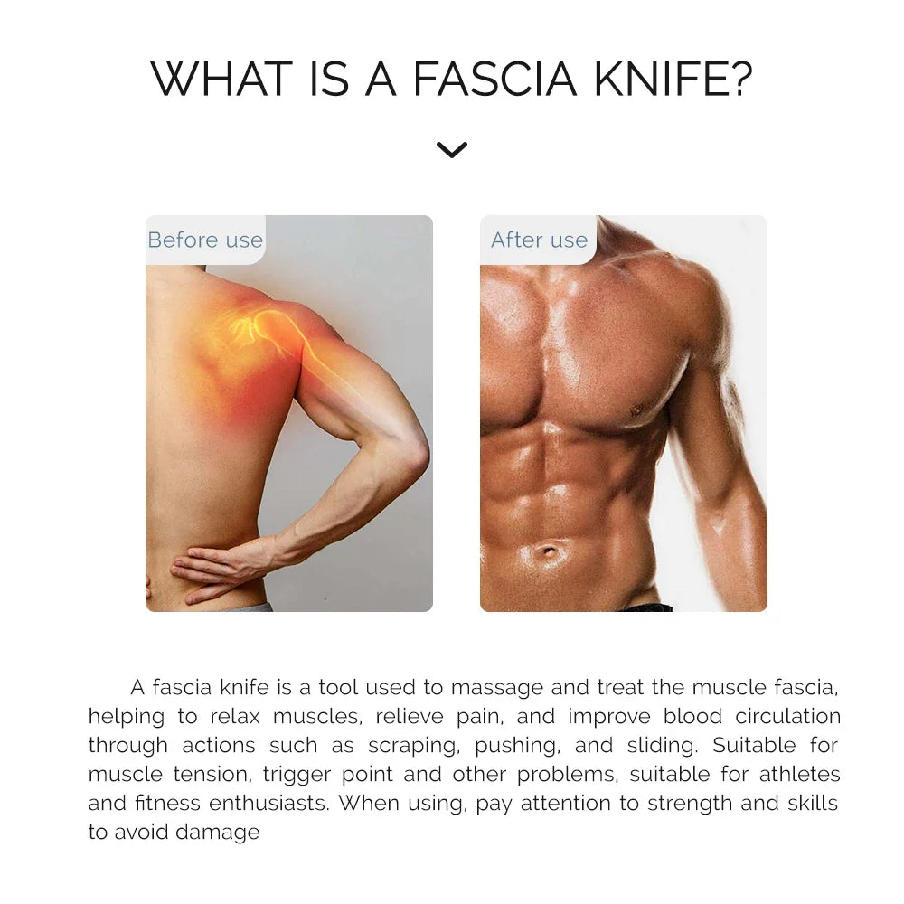 Fitness Muscle Scraping Massager Electric Fascia Knife Vibration Gua Sha Scraper Back Leg Body Relaxation Stainless Steel