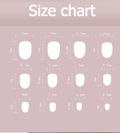 White French Classic Short Rround Nail Art Wearable Fashion Fake Nails Detachable Finished False Nails Press on Nails with Glue