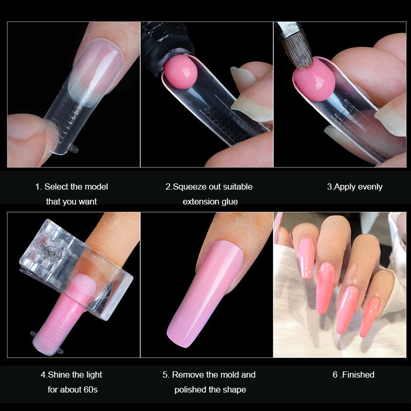 60Pcs Dual Nail Forms Extension Tips Mold Quick Buliding False Nails Short Almond Acrylic Upper Forms Diy Art Manicure Tool