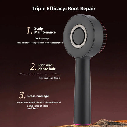 3 Modes Electric Vibration Massage Comb Red Light Hair Growth Massage Scalp Brush Oil Liquid Applicator Head Massager Anti Loss