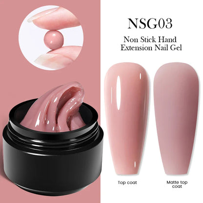 BORN PRETTY 15ml 3D Carving Jelly White Nude Non Stick Hand Solid Extension Nail Gel Polish Flower Acrylic Nail Art Building Gel