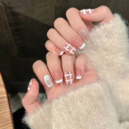 10Pcs Red Cat Eye Handmade Press on Nails Flower Fake Nails Wearable Stick-on Nails Full Cover False Nail Uñas Postizas 네일팁