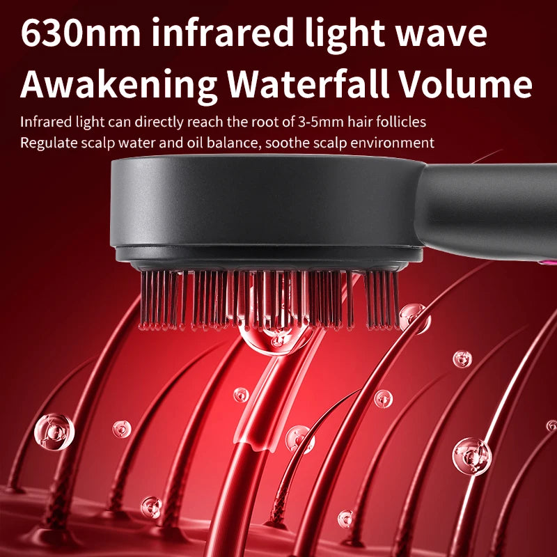 3 Modes Electric Vibration Massage Comb Red Light Hair Growth Massage Scalp Brush Oil Liquid Applicator Head Massager Anti Loss