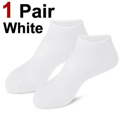 1 Pair Suitable Women Dry Cracked Feet Silicone Socks Available Multiple Colors for Moisturizing Cracked Feet