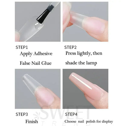 150/160pcs Short Square Fake False Nails Tips Soft Gel Press On Nail Artificial French y2k Nail Supplies for Women Manicure Tool